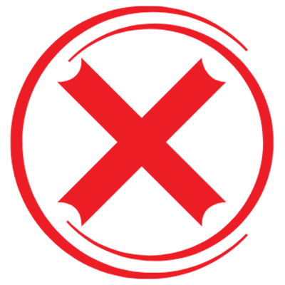Piros X ikon